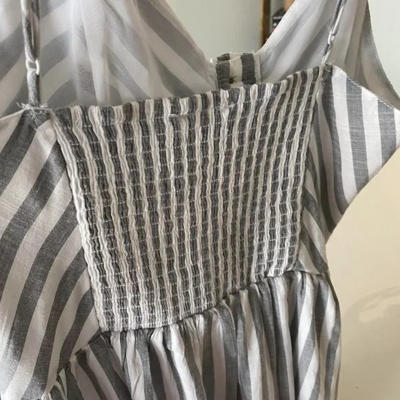 American Eagle Striped Button Front Midi Dress Size M - Picture 4 of 7